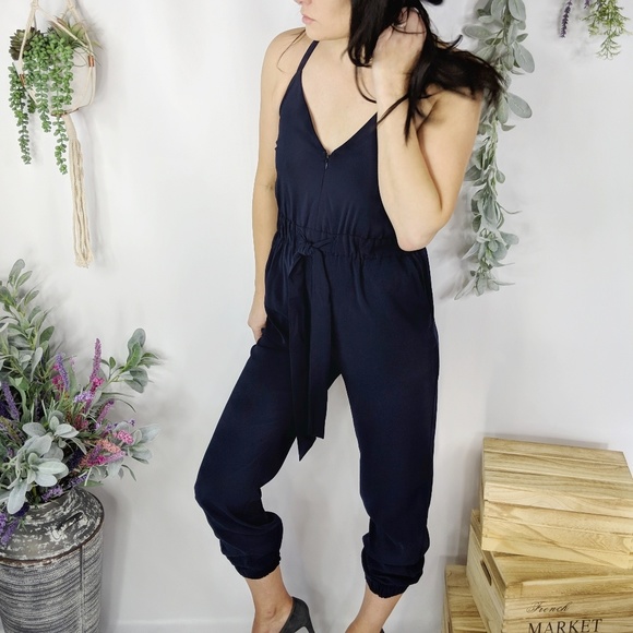 Vince Camuto Pants - VINCE CAMUTO crepe satin jumpsuit strappy back 324
